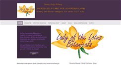 Desktop Screenshot of ladyofthelotusbotanicals.com