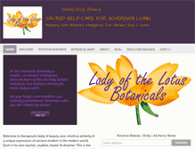 Tablet Screenshot of ladyofthelotusbotanicals.com
